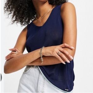 NWT TED BAKER ALJEZUR Knit Tank Navy Size 4